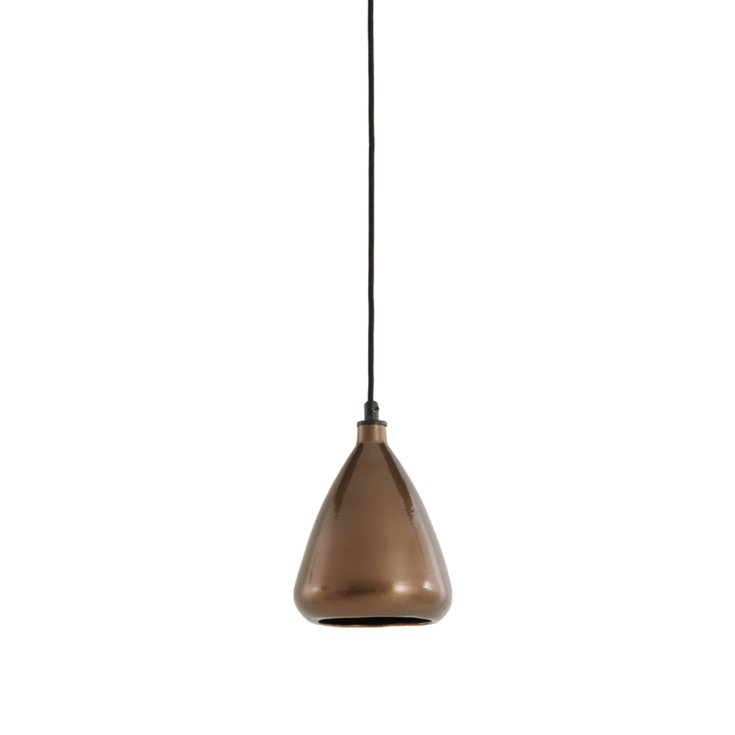 Lampe suspendue rétro en verre fumé brun Light & Living Desi – Image 6