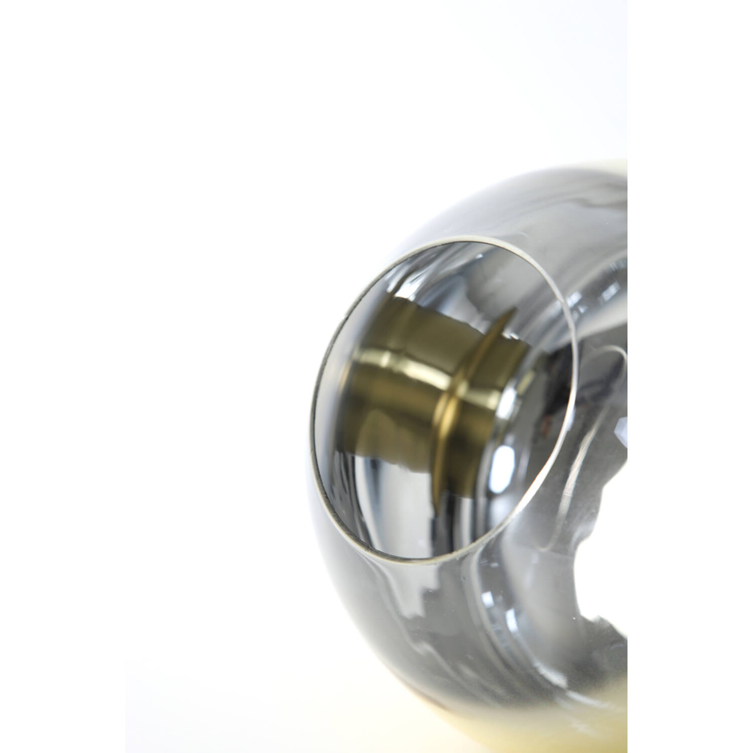 Lampe suspendue rétro en verre fumé doré Light & Living Mayson – Image 4