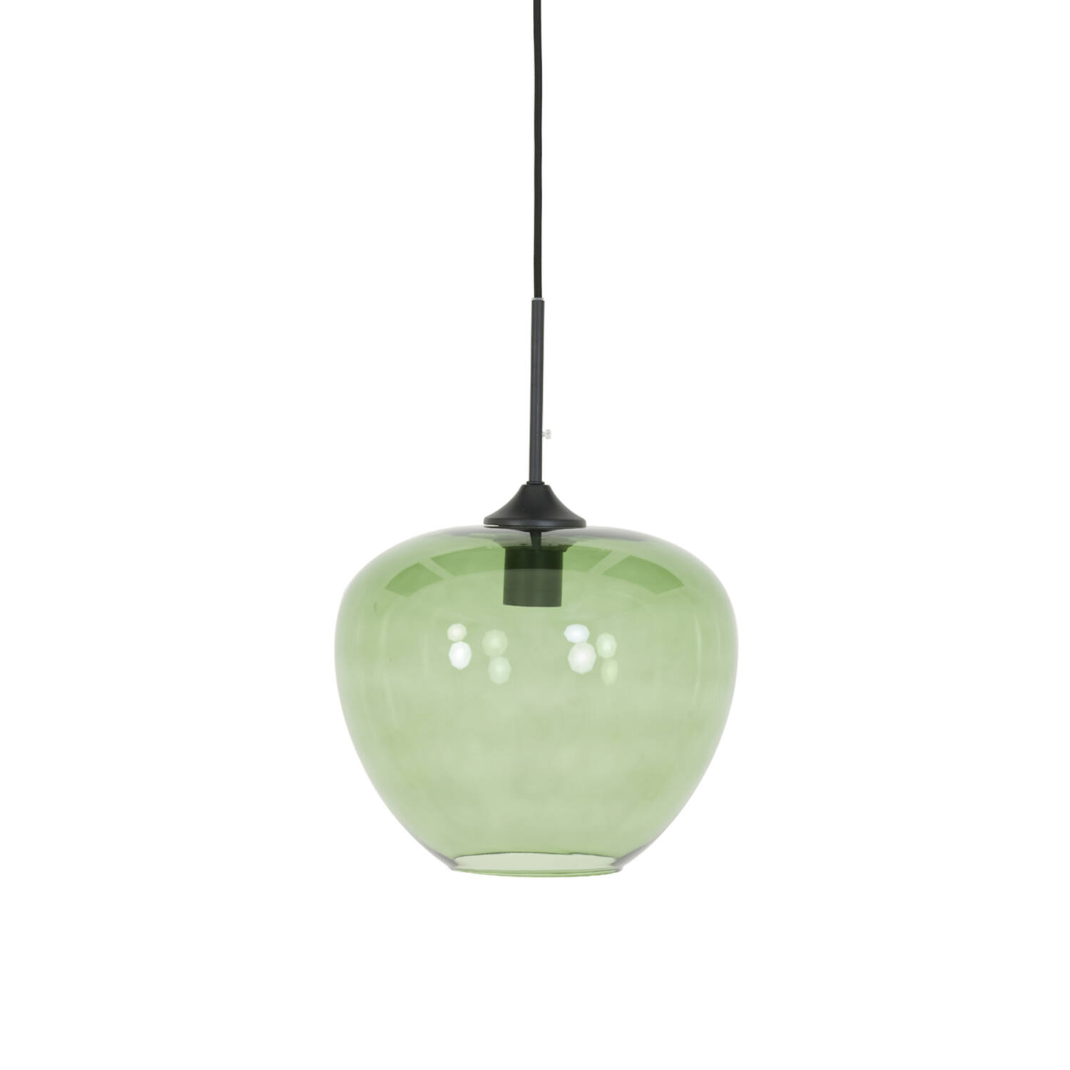Lampe suspendue rétro verte en verre fumé Light & Living Mayson – Image 2