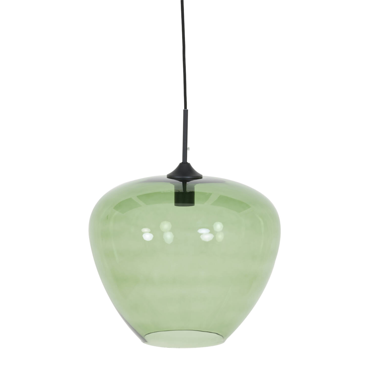 Lampe suspendue rétro en verre vert Light & Living Mayson – Image 2