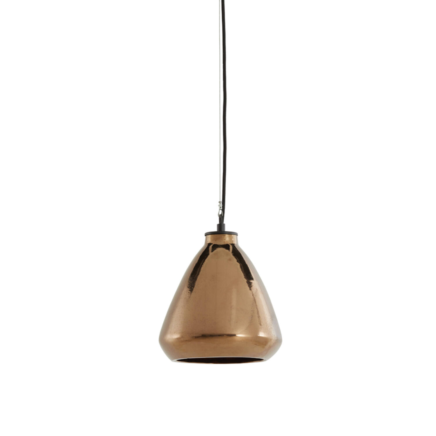 Lampe suspendue ronde rétro marron Light & Living Desi – Image 2