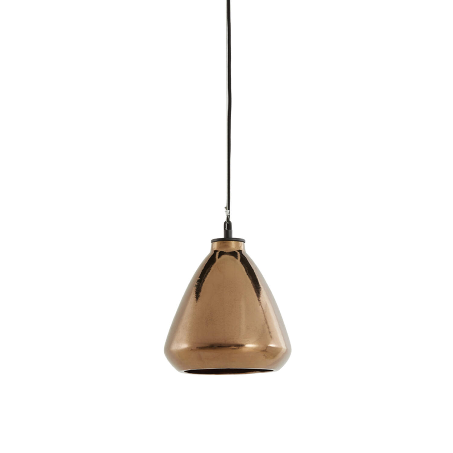 Lampe suspendue ronde rétro marron Light & Living Desi – Image 6