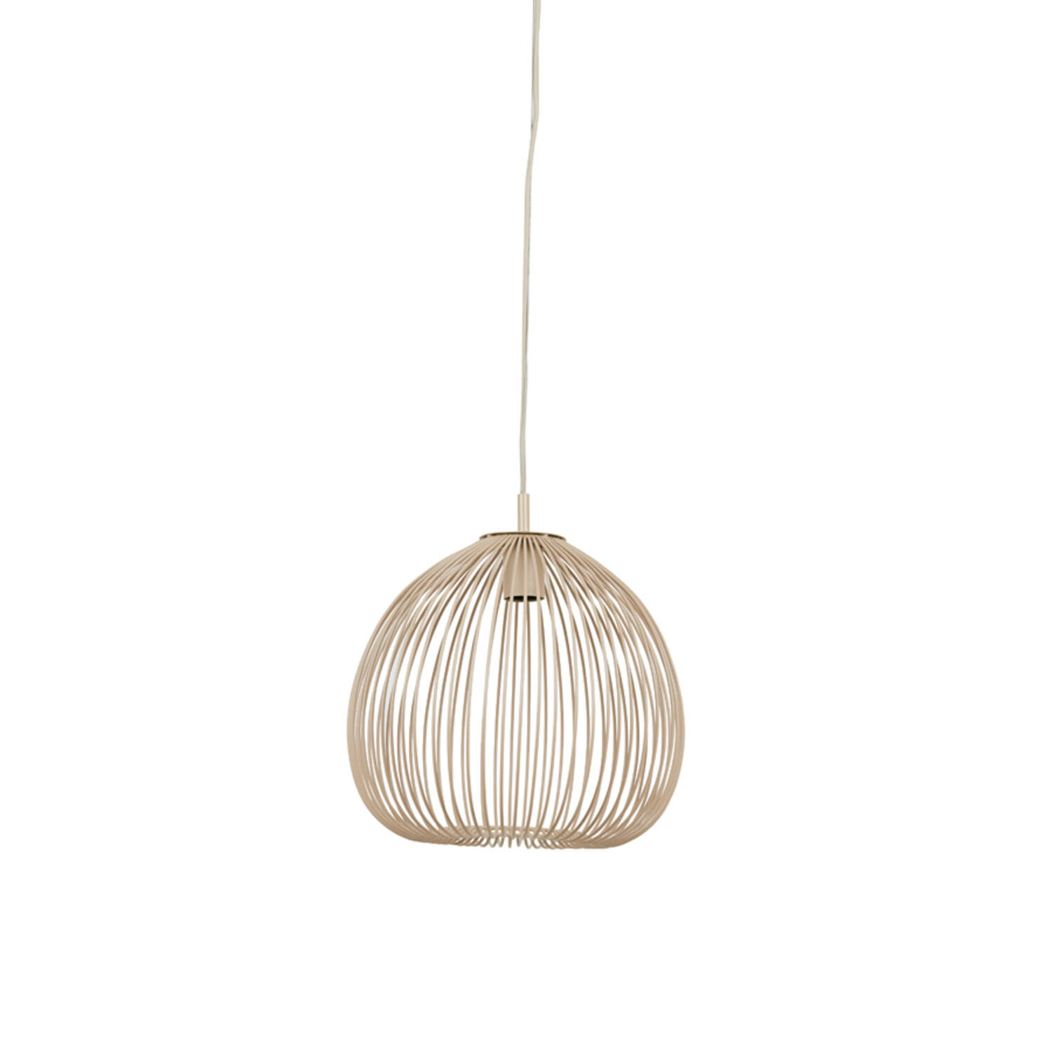 Lampe suspendue rustique beige en forme de boule Light & Living Rilana – Image 2