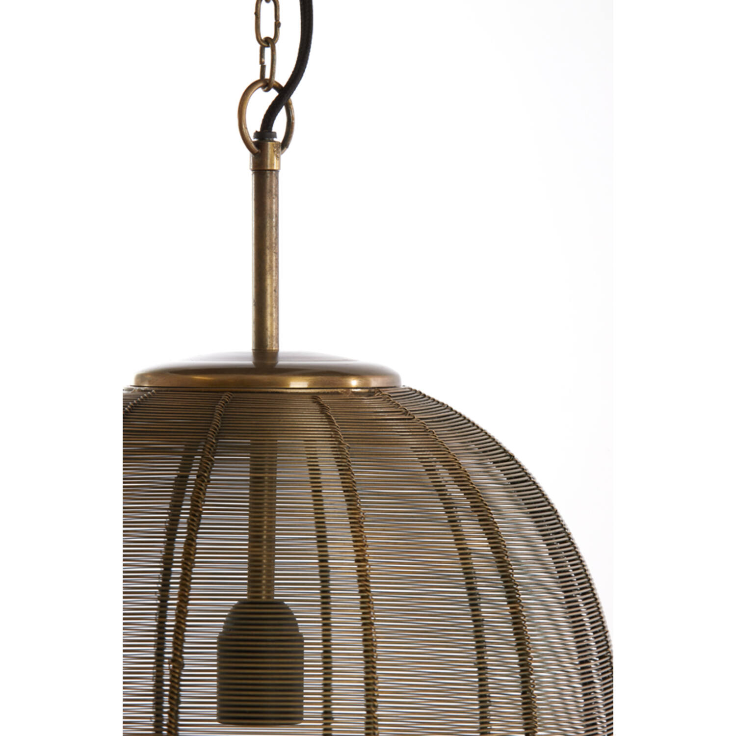 Lampe suspendue rustique dorée à mailles fines Light & Living Yaelle – Image 5