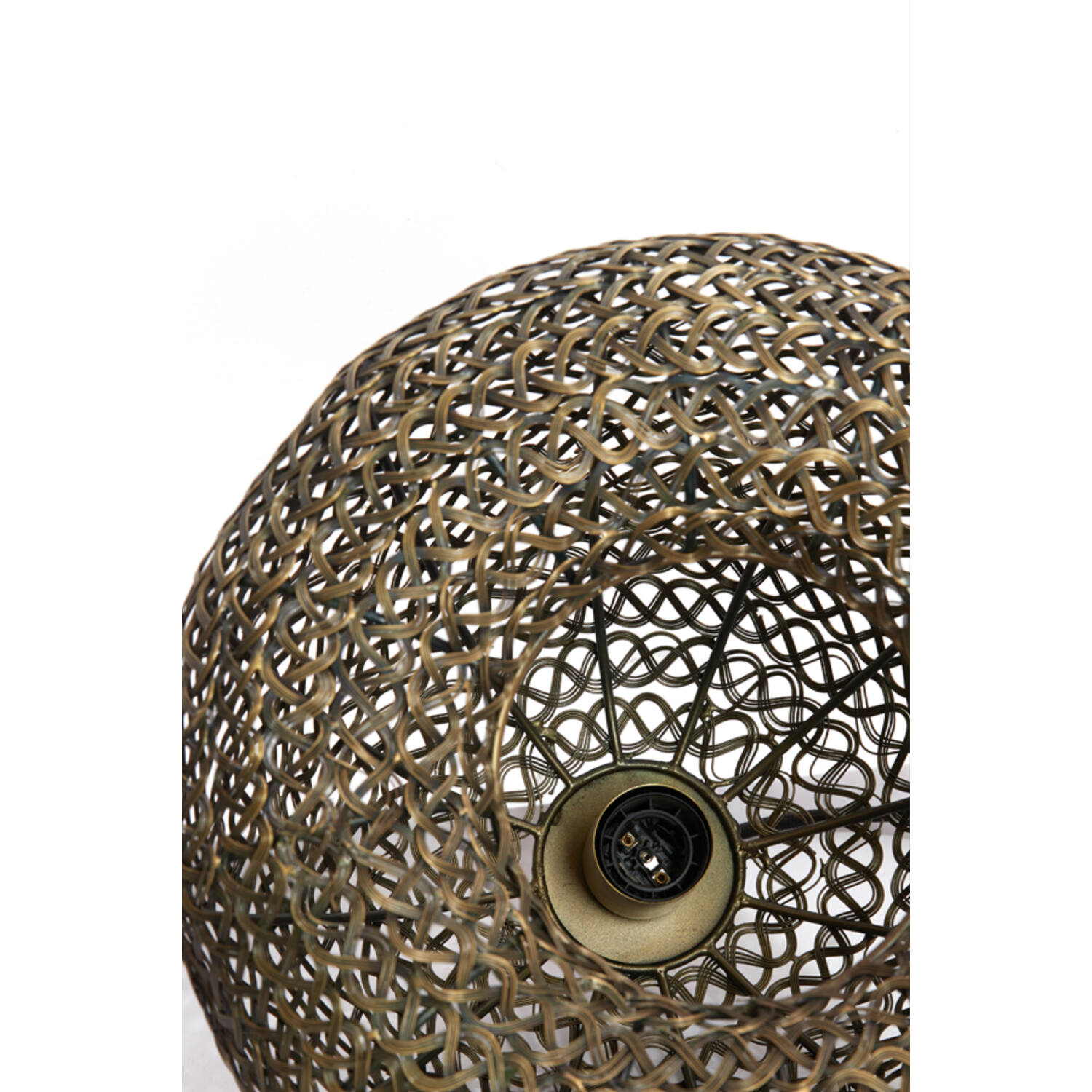 Lampe suspendue rustique dorée ajourée Light & Living Finou – Image 6