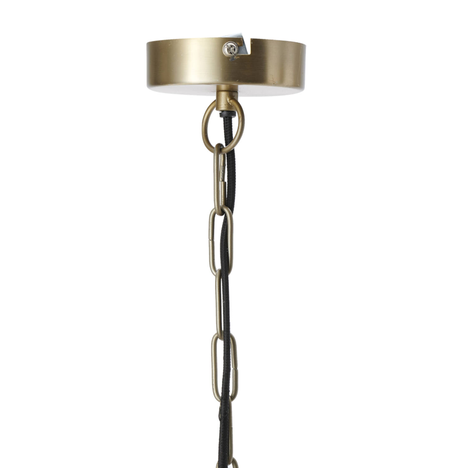 Lampe suspendue métallique dorée rustique ajourée Light & Living Pilka – Image 7