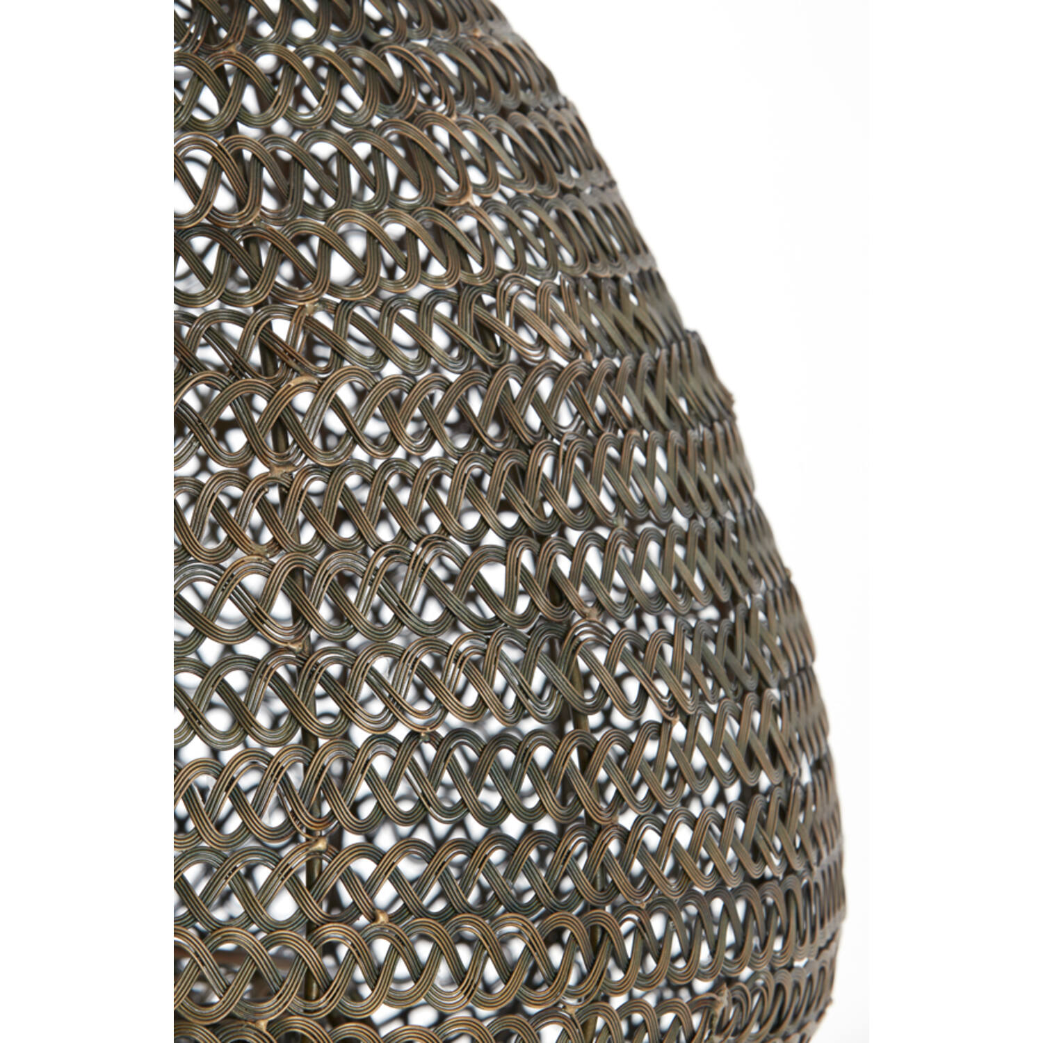 Lampe suspendue rustique dorée ronde Light & Living Finou – Image 4