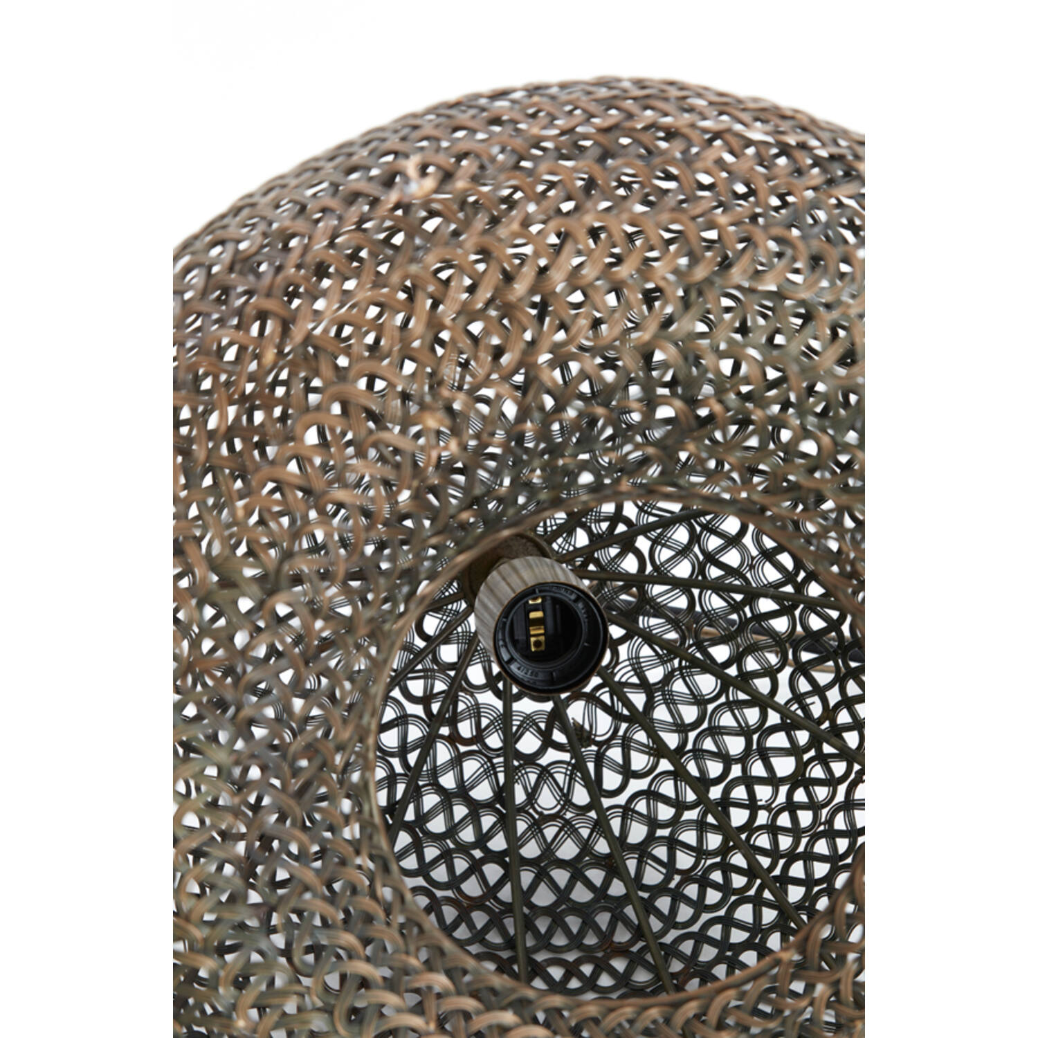 Lampe suspendue rustique dorée ronde Light & Living Finou – Image 5