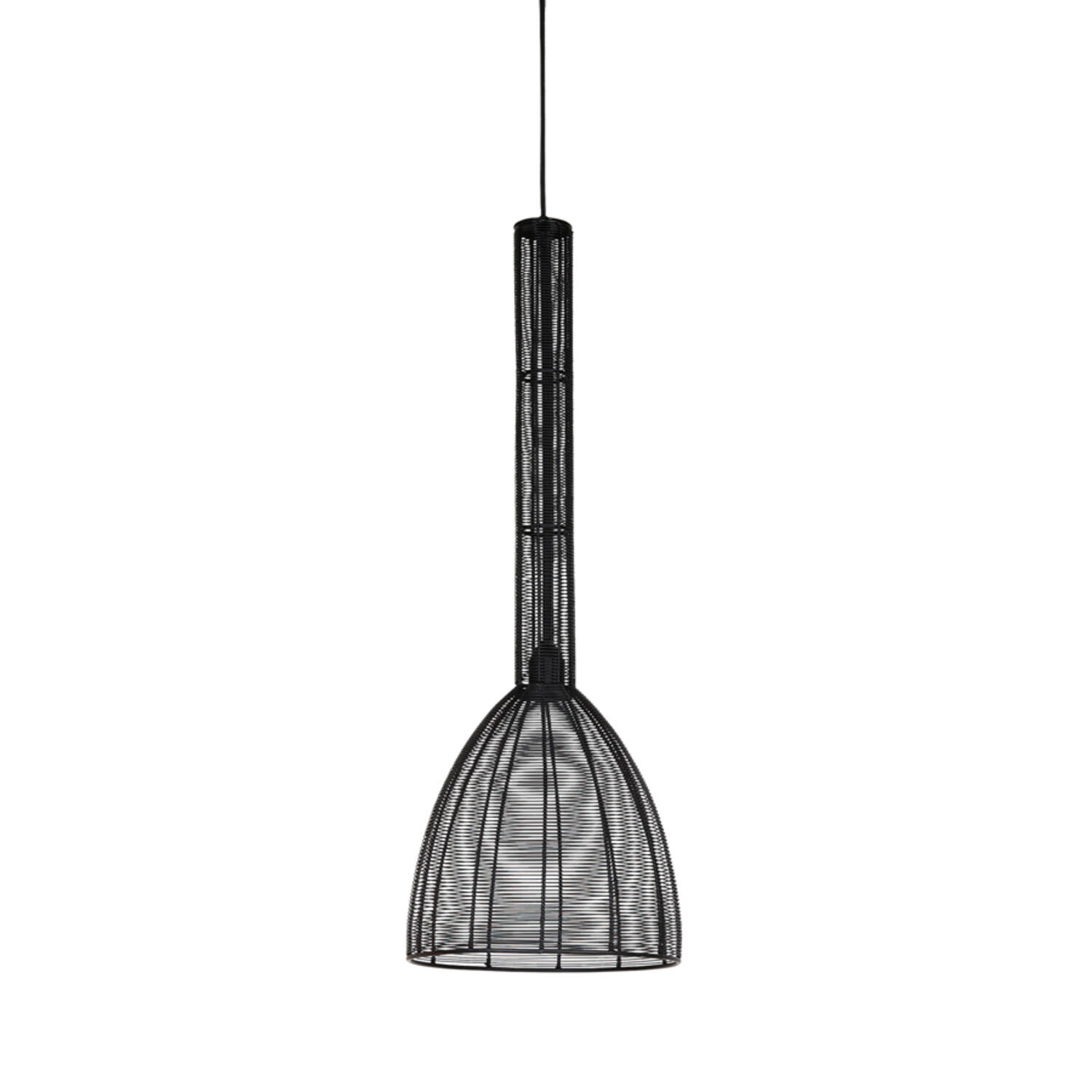 Lampe suspendue métallique noire rustique à fil fin Light & Living Tartu – Image 2