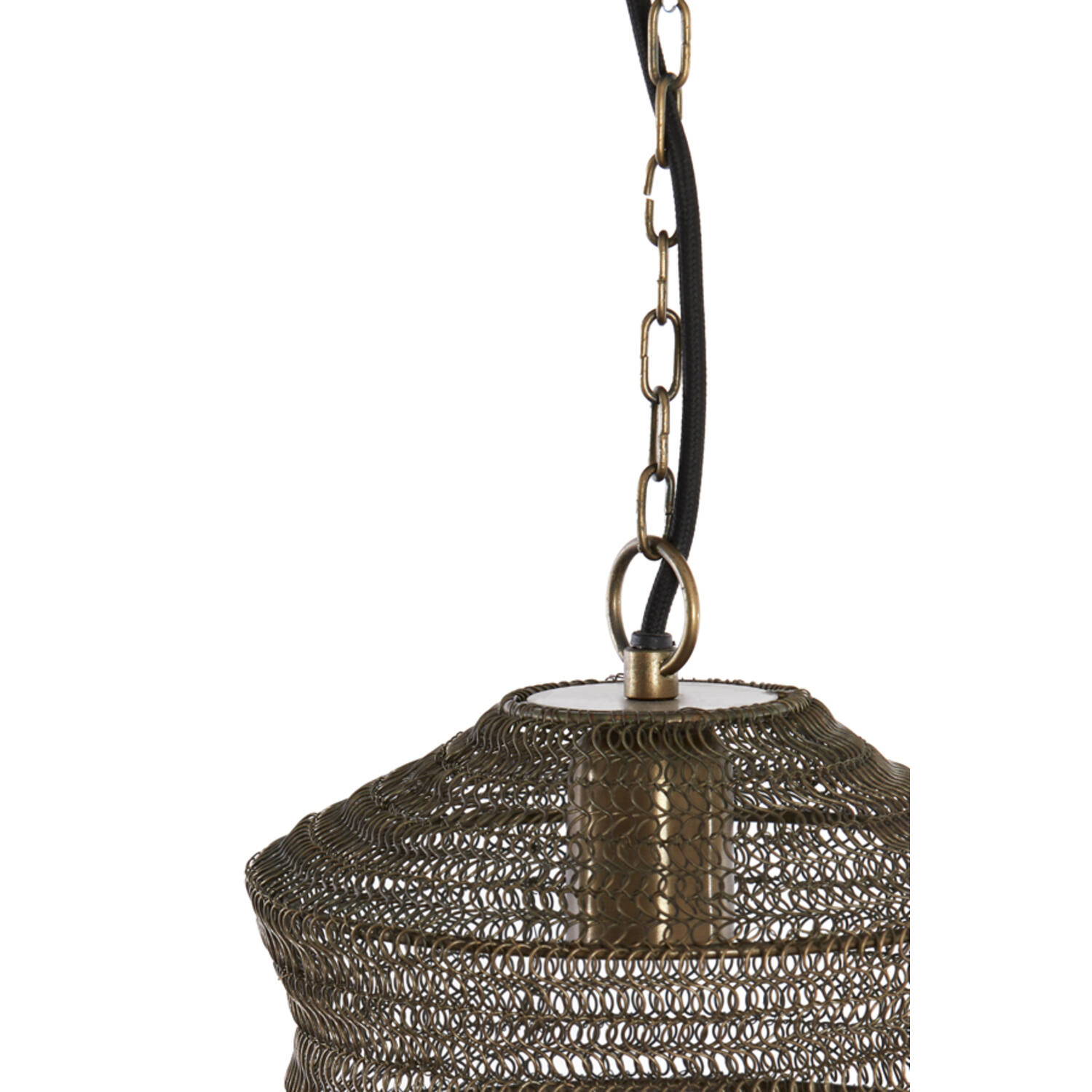 Lampe suspendue rustique en textile marron Light & Living Nakisha – Image 3