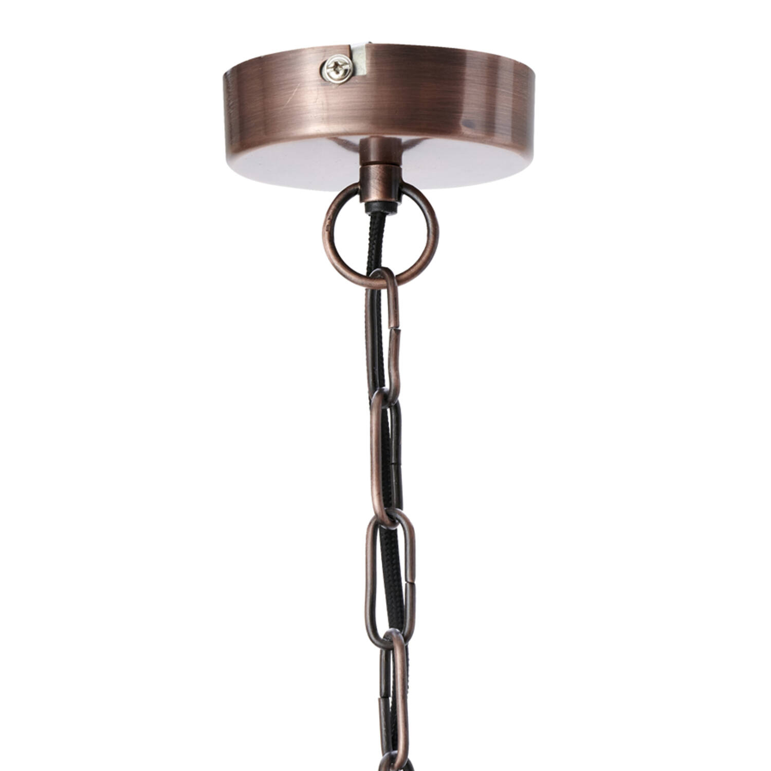 Lampe suspendue rustique marron sphérique Light & Living Pilka – Image 6