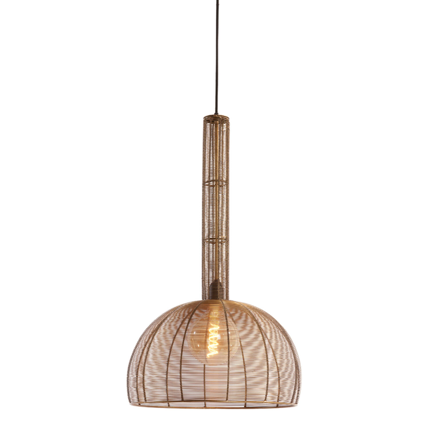 Lampe suspendue rustique marron sphérique Light & Living Tartu – Image 8