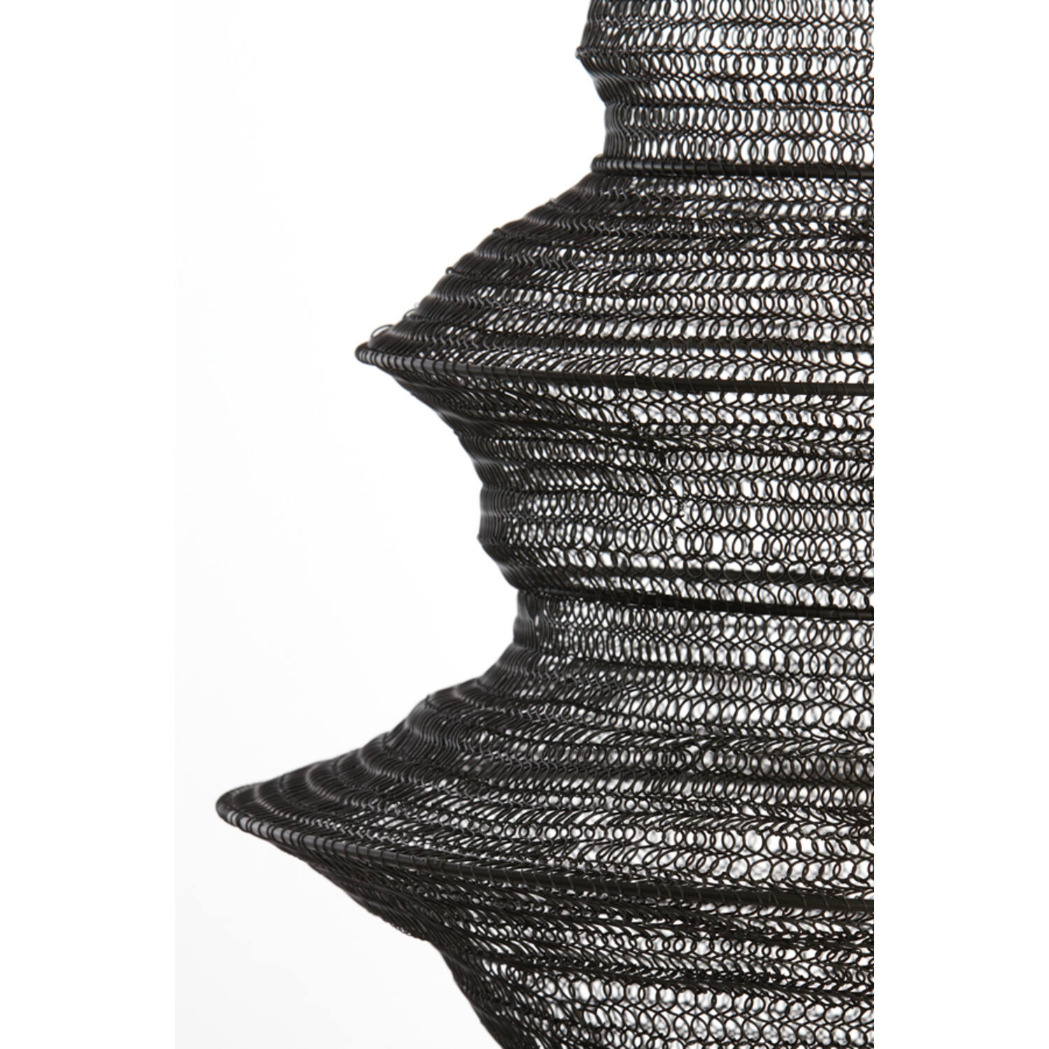 Lampe suspendue rustique noire à mailles fines Light & Living Nakisha – Image 5