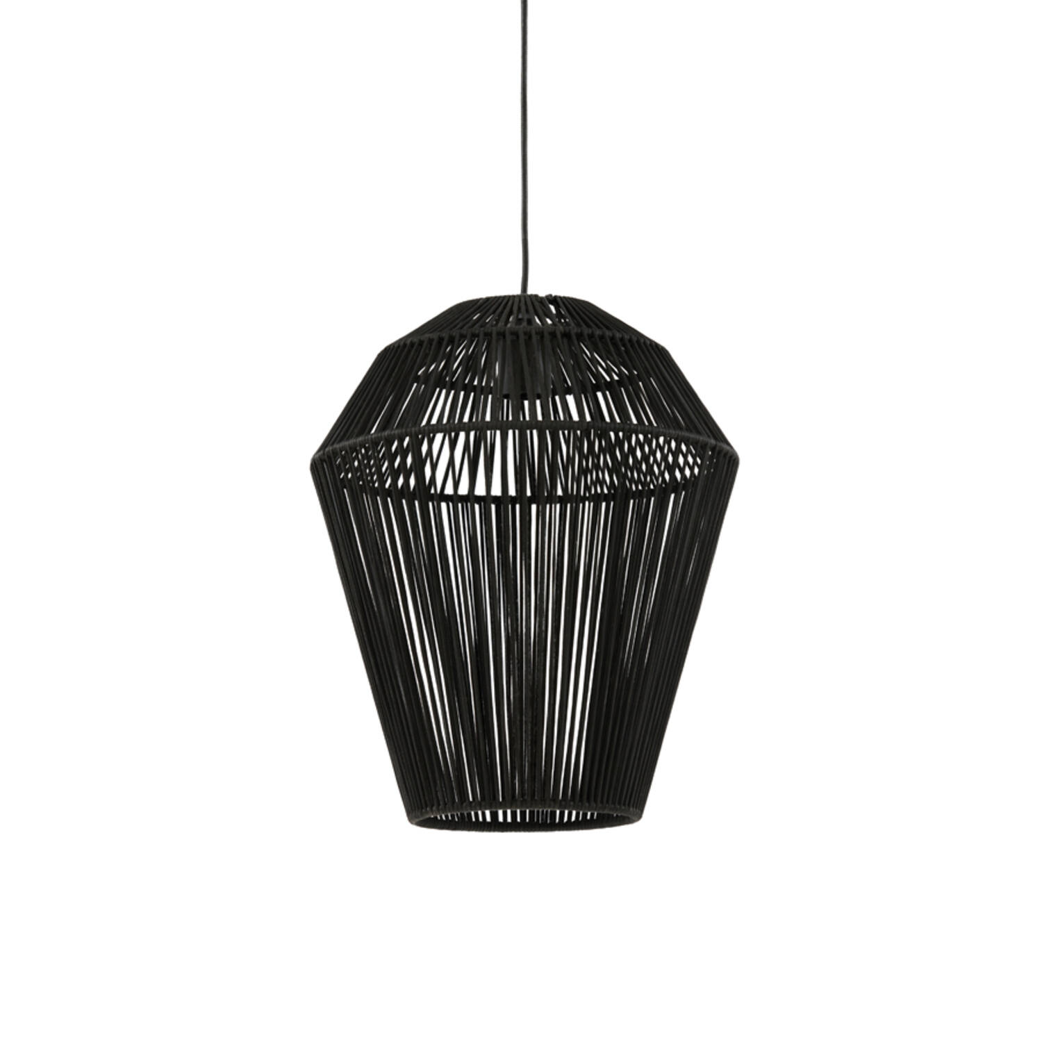 Lampe suspendue rustique noire en corde Light & Living Deya – Image 2