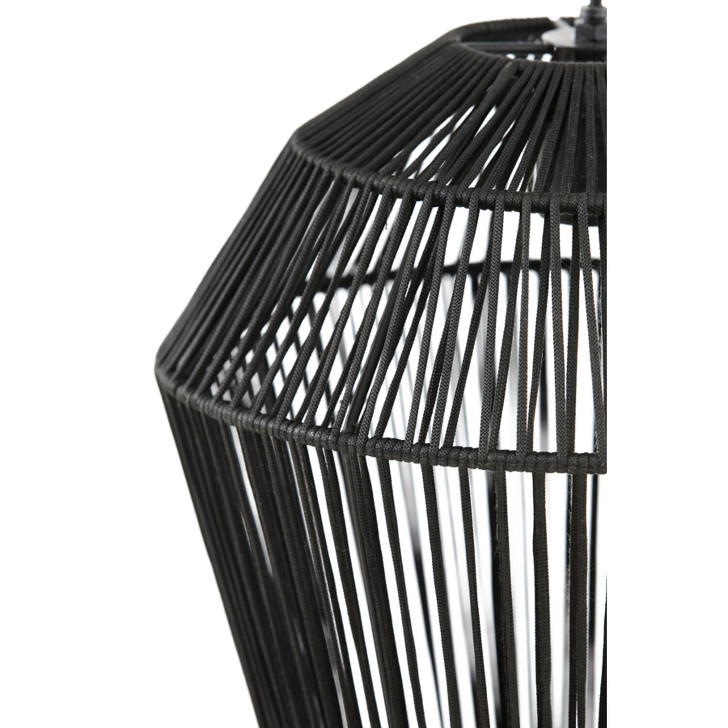 Lampe suspendue rustique noire en corde Light & Living Deya – Image 4