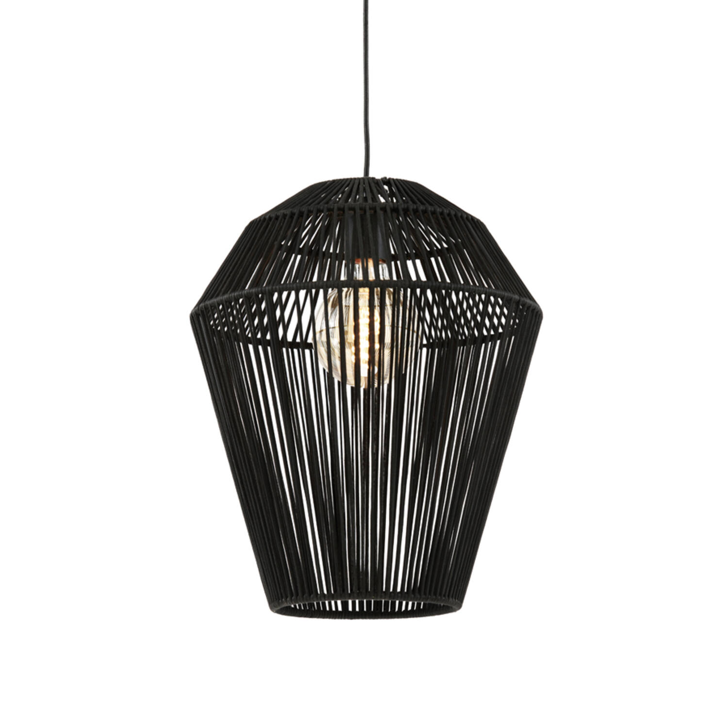 Lampe suspendue rustique noire en forme de panier Light & Living Deya – Image 6