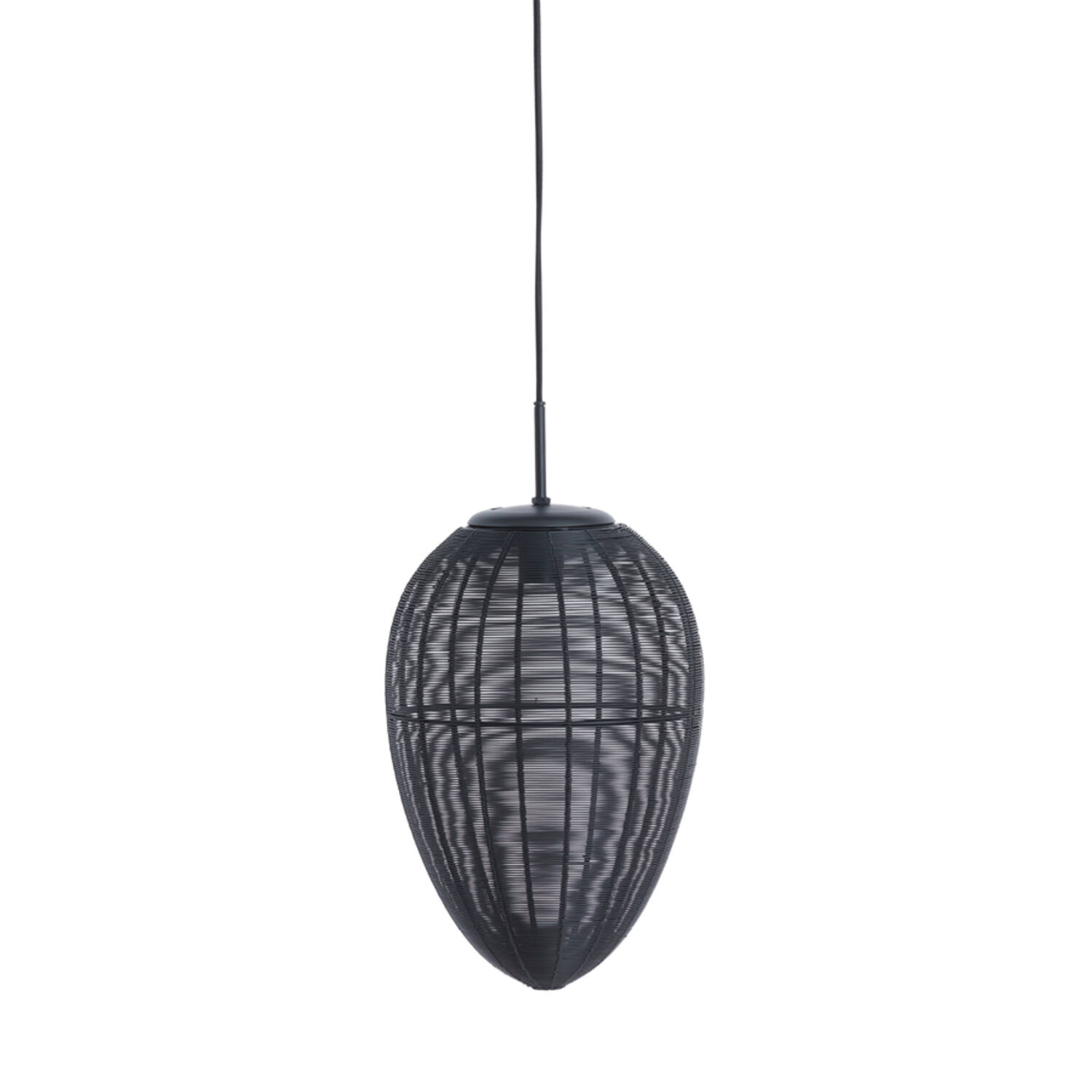 Lampe suspendue rustique noire en forme d'œuf Light & Living Yaelle – Image 2