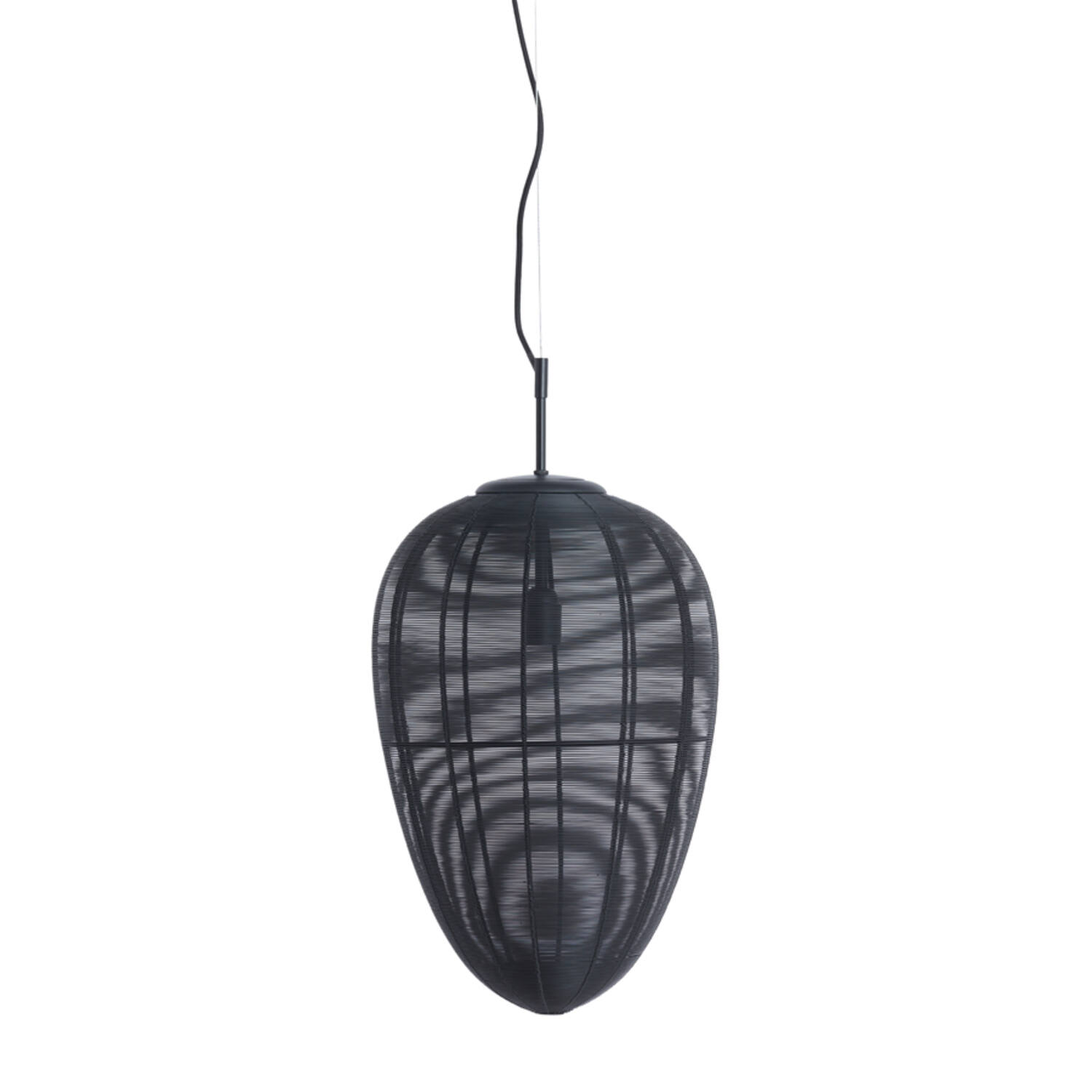 Lampe suspendue rustique noire en forme d'œuf Light & Living Yaelle – Image 2