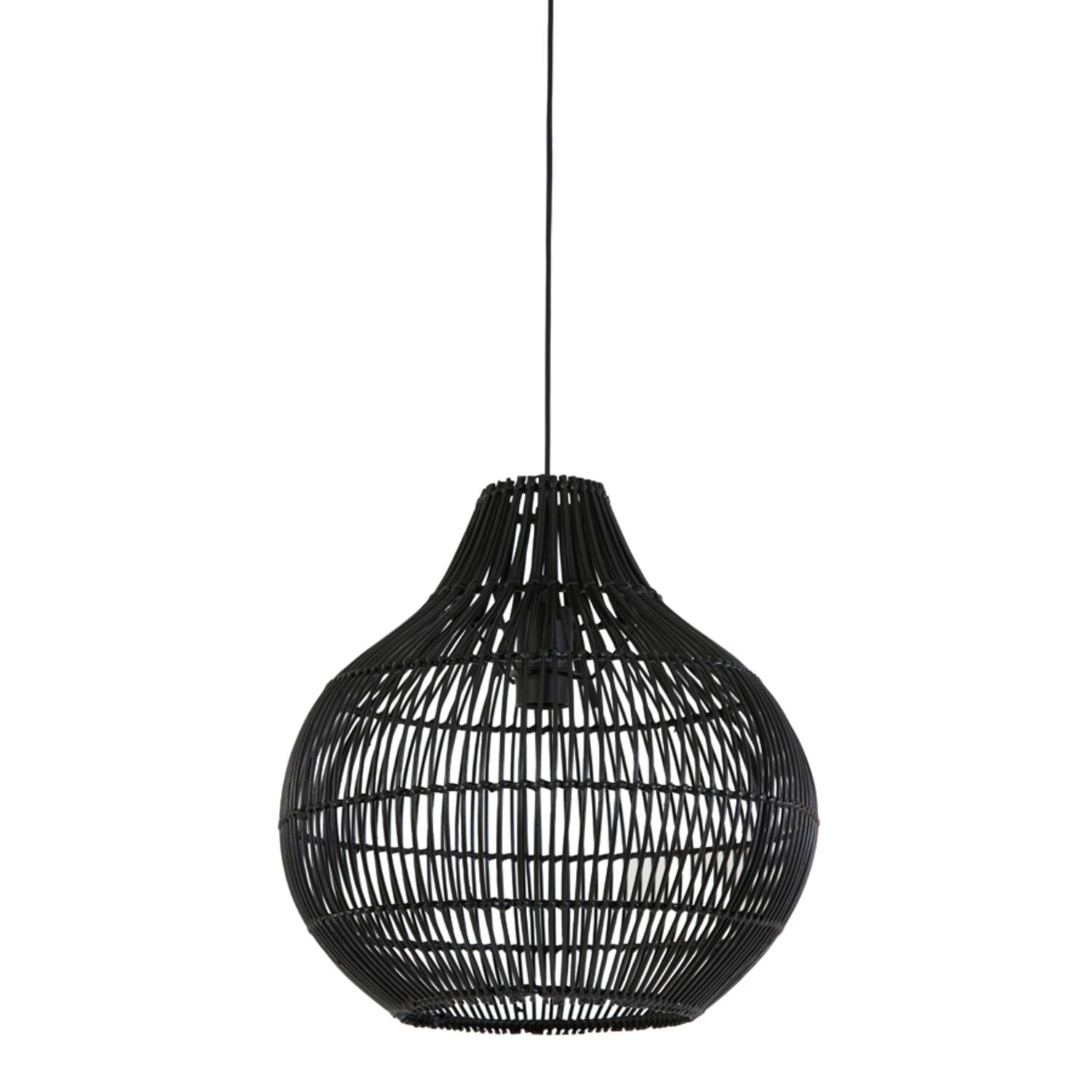 Lampe suspendue rustique noire en métal sphérique Light & Living Pacino – Image 2