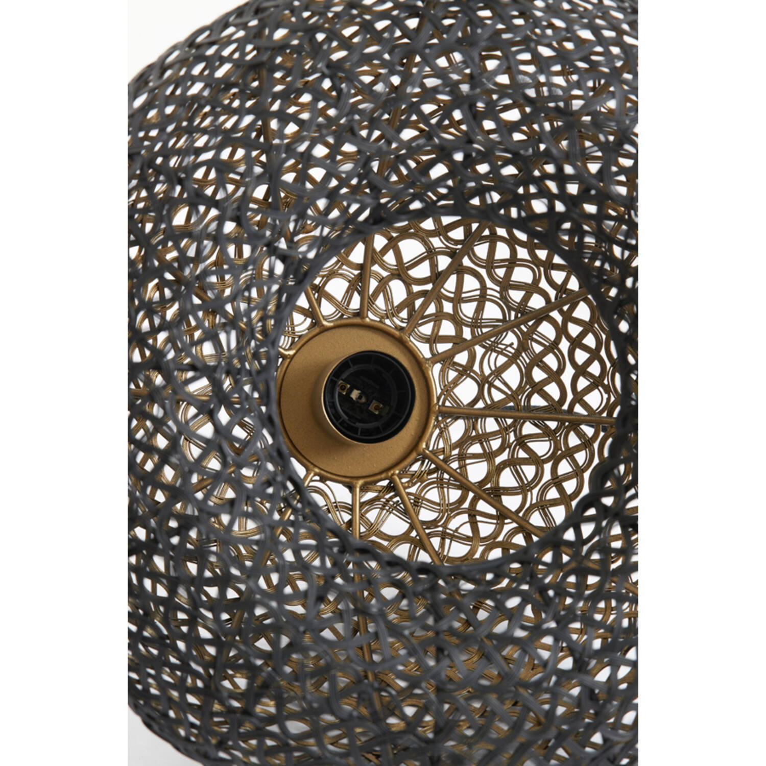 Lampe suspendue rustique noire ronde Light & Living Finou – Image 5