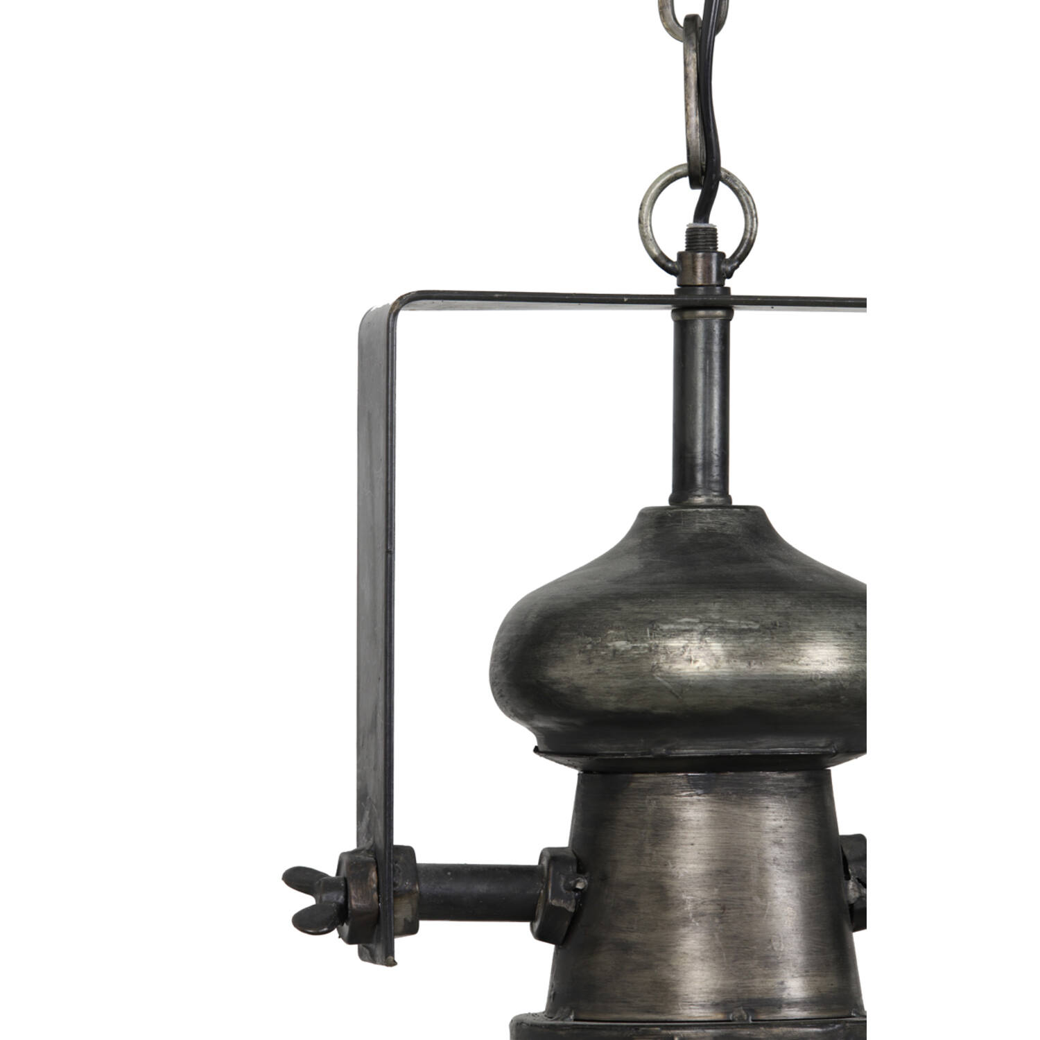 Lampe suspendue rustique noire style marin Light & Living Amy – Image 3