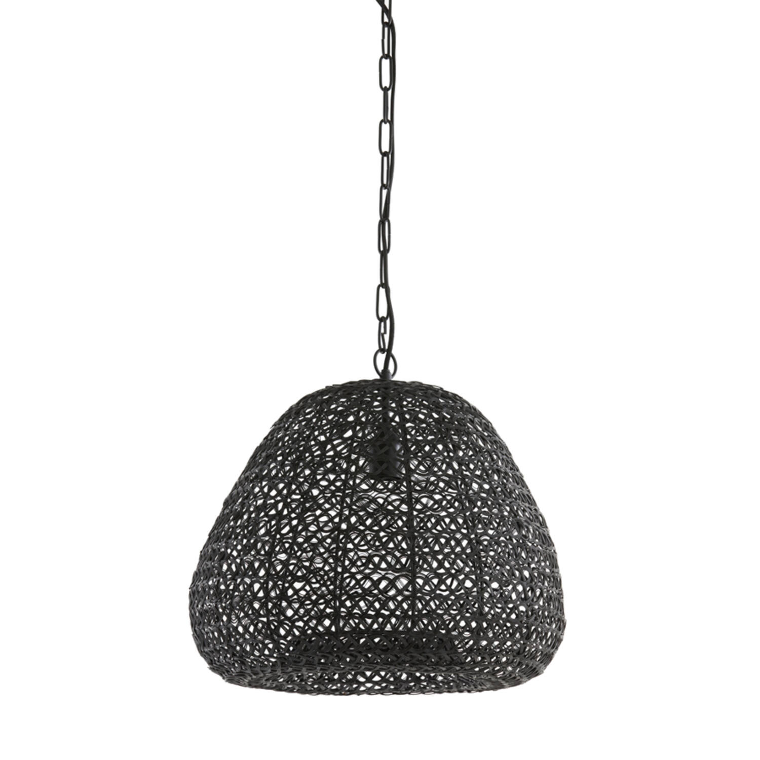 Lampe suspendue rustique noire tressée Light & Living Finou – Image 2