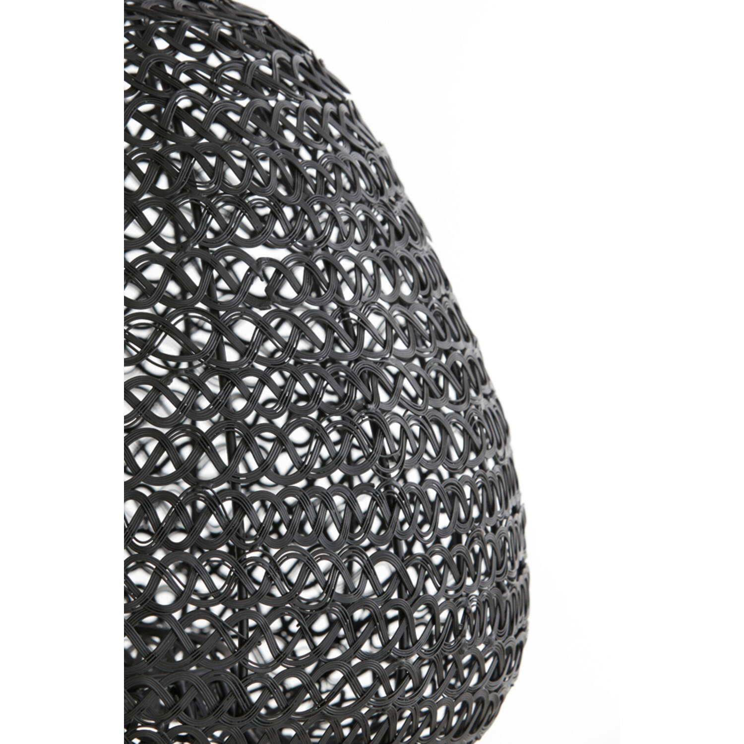 Lampe suspendue rustique noire tressée Light & Living Finou – Image 4