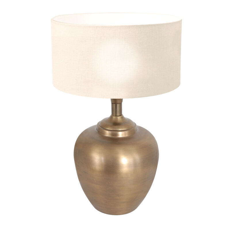 lampe-vase-bronze-abat-jour-blanc-steinhauer-laiton-7206br-2