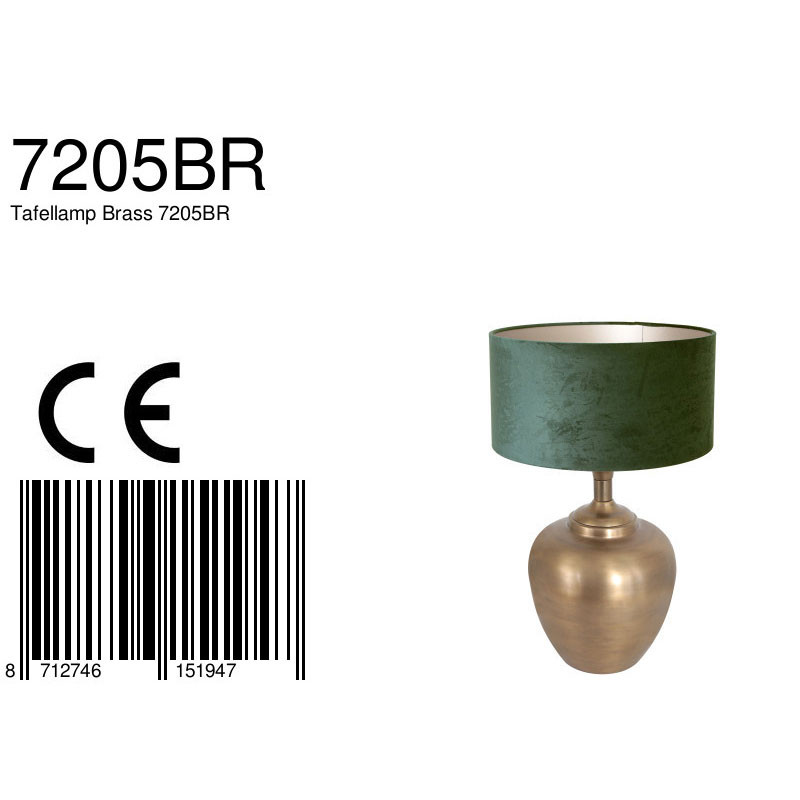 Lampe vase classique bronze abat-jour vert Steinhauer Brass – Image 7