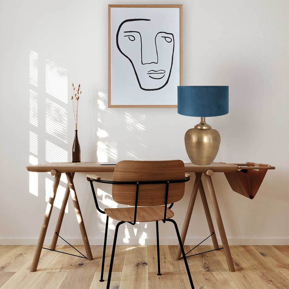 Lampe vase en bronze Steinhauer Laiton – Image 3