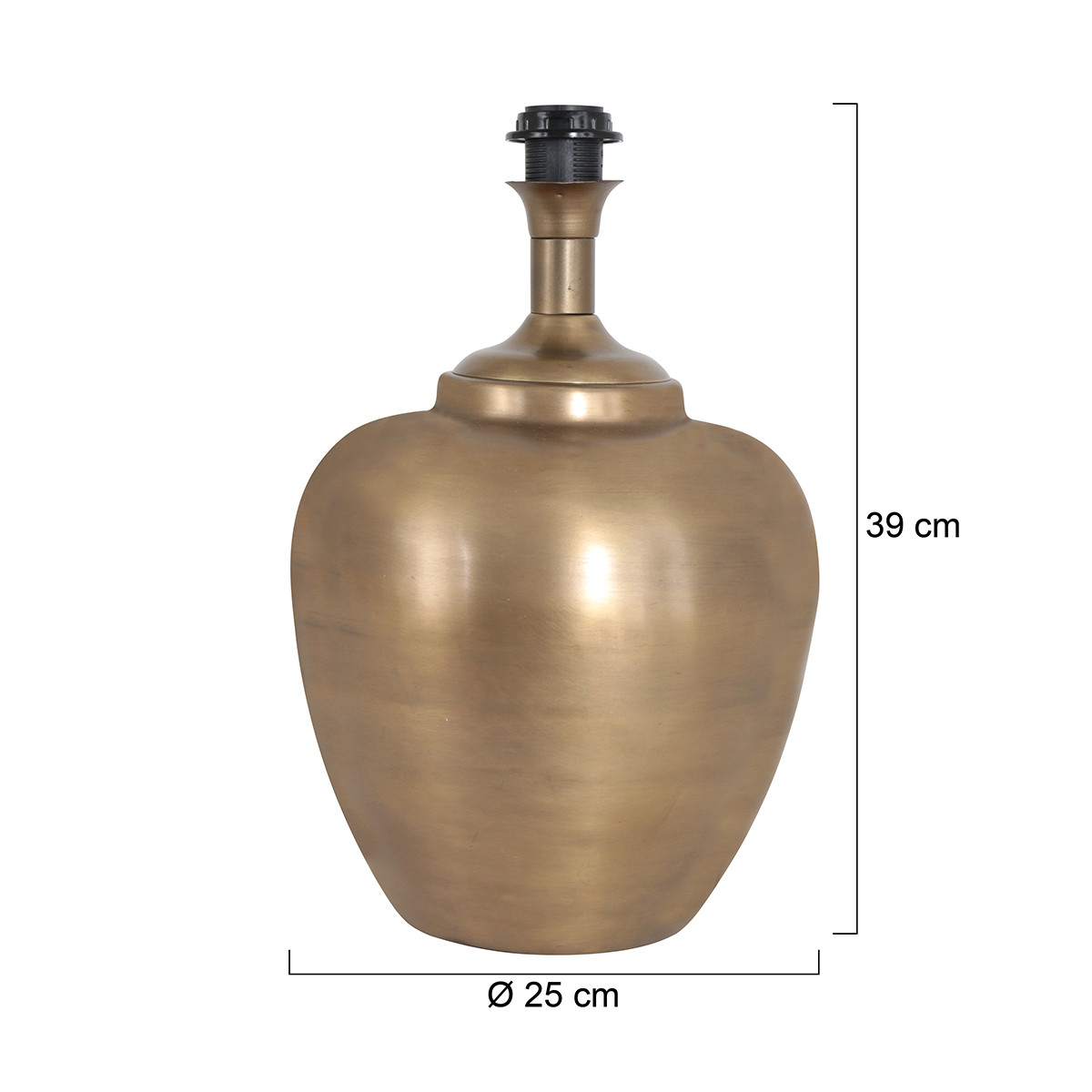 Lampe vase en bronze Steinhauer Laiton – Image 7