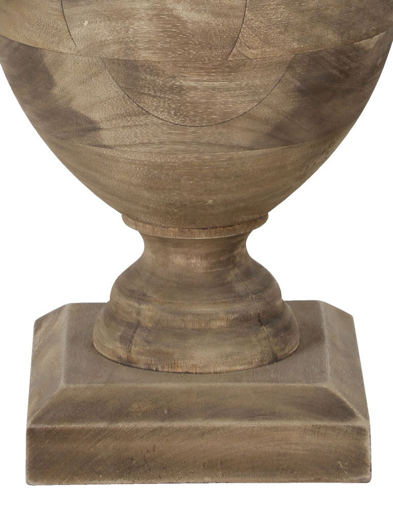 Lampe vase rurale bois abat-jour noir Light & Living Milazzo – Image 4