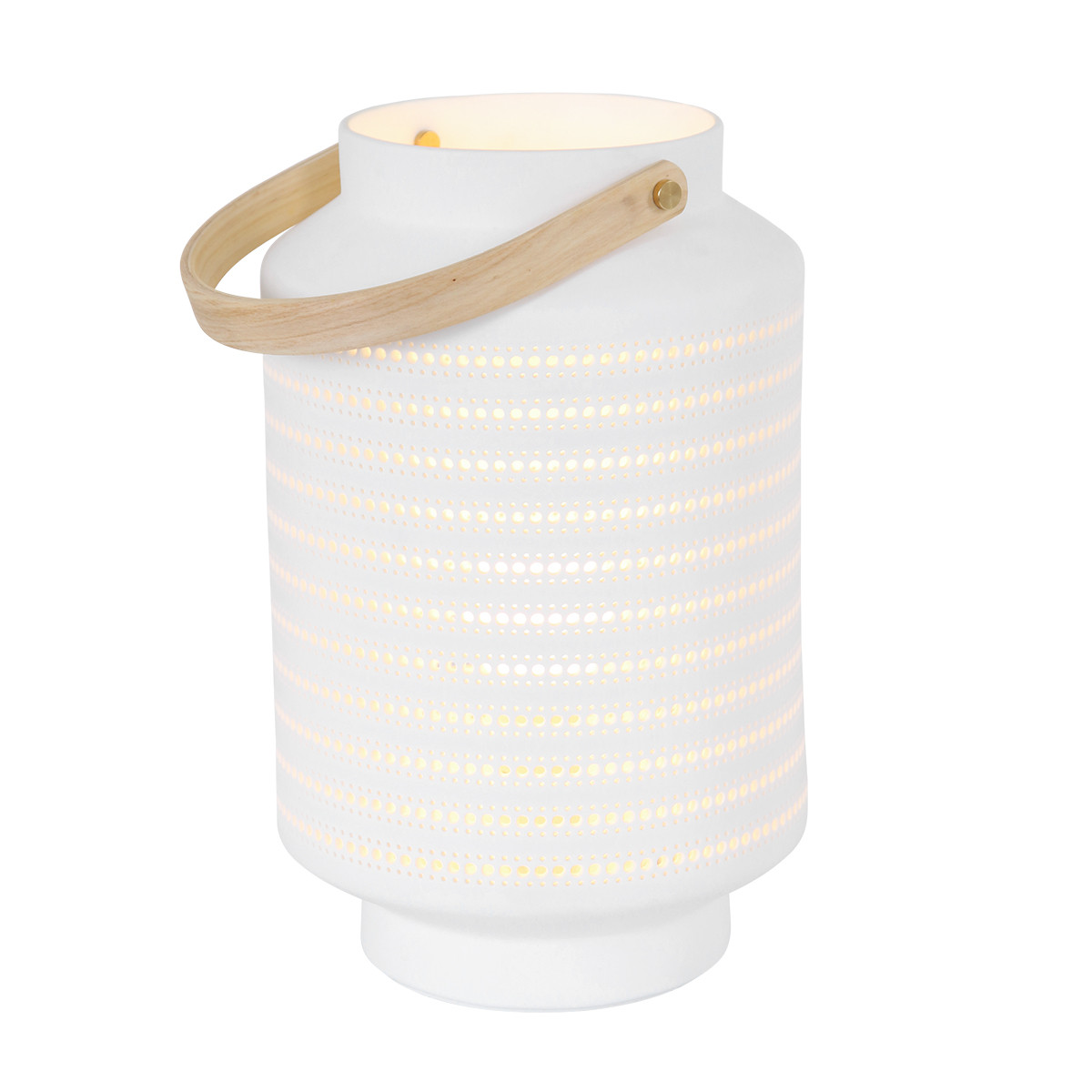 Lanterne blanche avec trous Anne Lighting Porcelaine blanc – Image 2