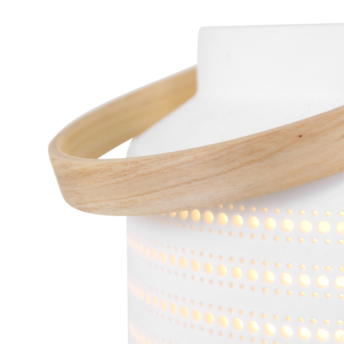 Lanterne blanche avec trous Anne Lighting Porcelaine blanc – Image 5