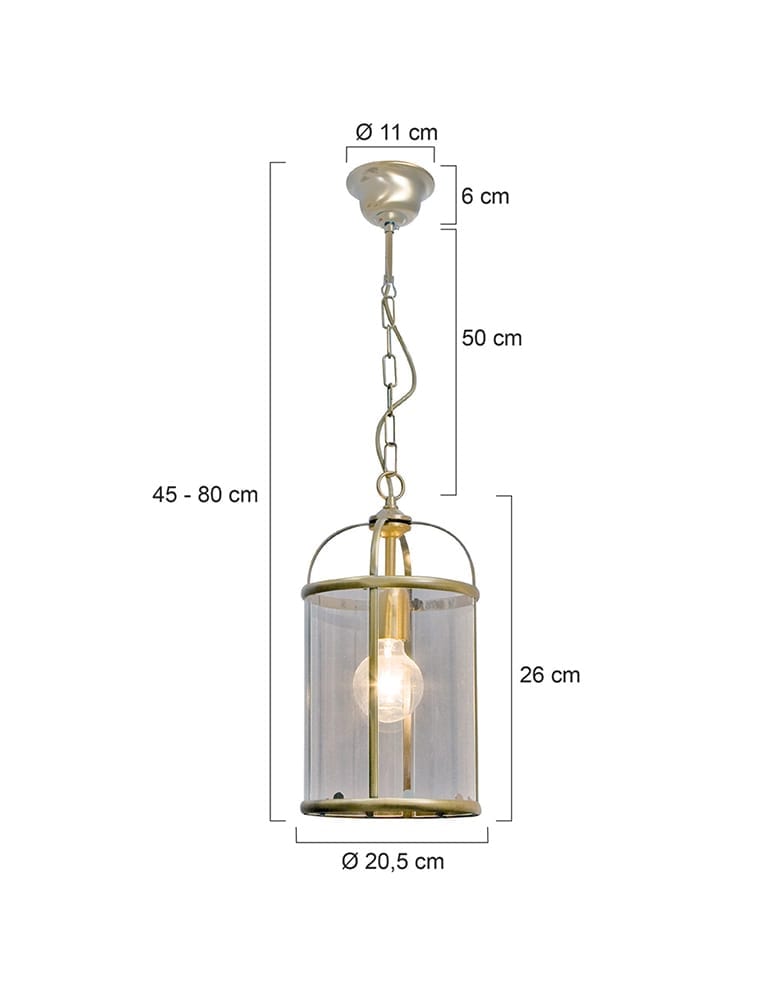 Lanterne en verre / métal classique en bronze Steinhauer Pimpernel – Image 8