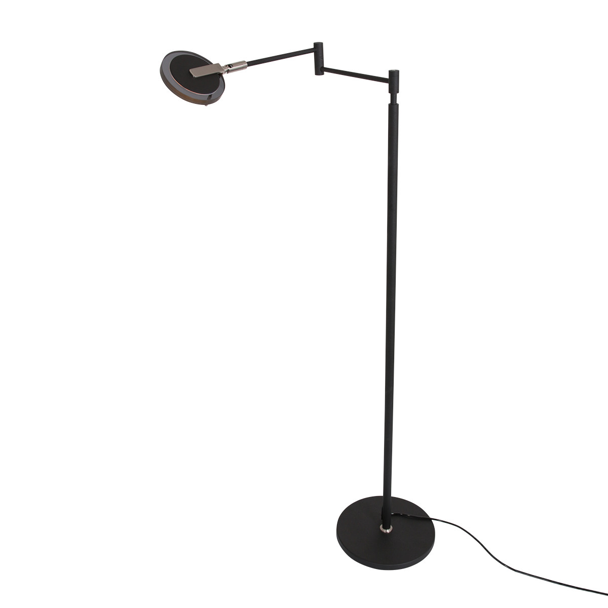 Liseuse LED sur pied verre fumé Steinhauer Turound noir – Image 2