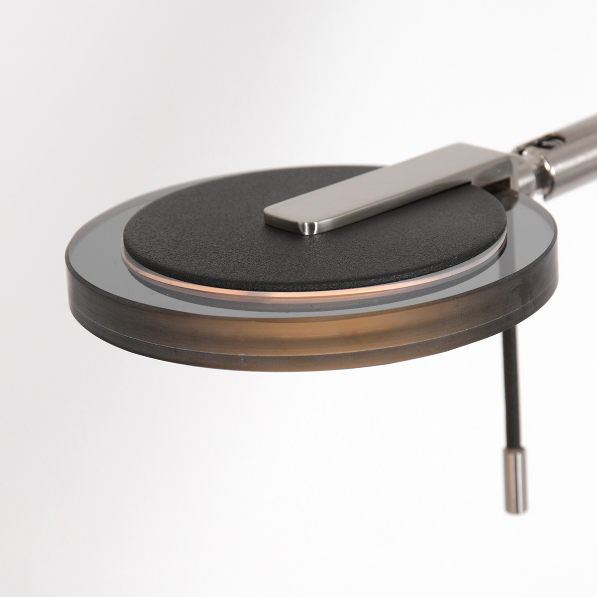 Liseuse LED sur pied verre fumé Steinhauer Turound noir – Image 3