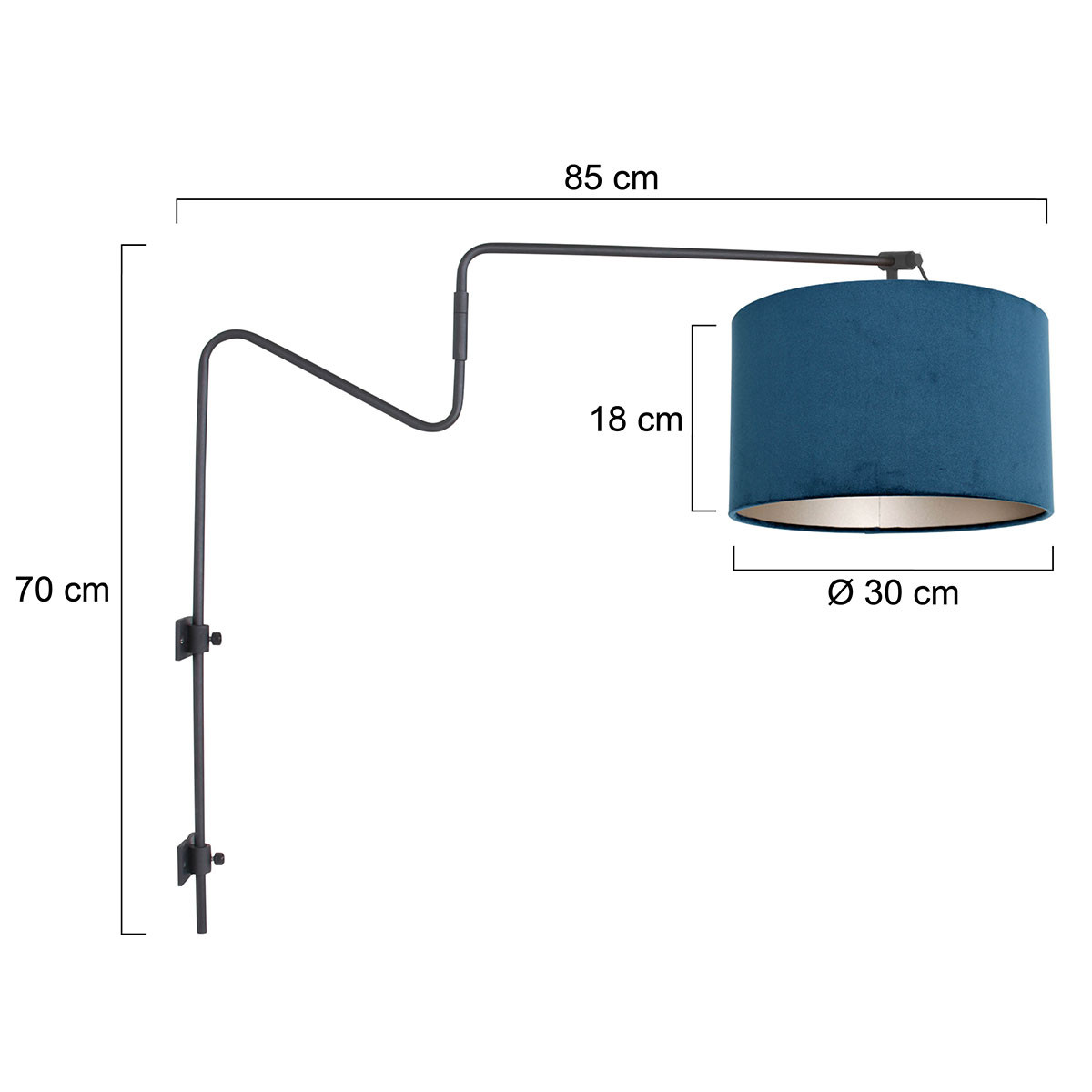 Luminaire géométrique contemporain Steinhauer Linstrøm bleu et noir – Image 6