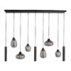 luminaire-noir-a-suspensions-en-verre-souffle steinhauer-reflexion-verre-fume-et-noir-3796zw