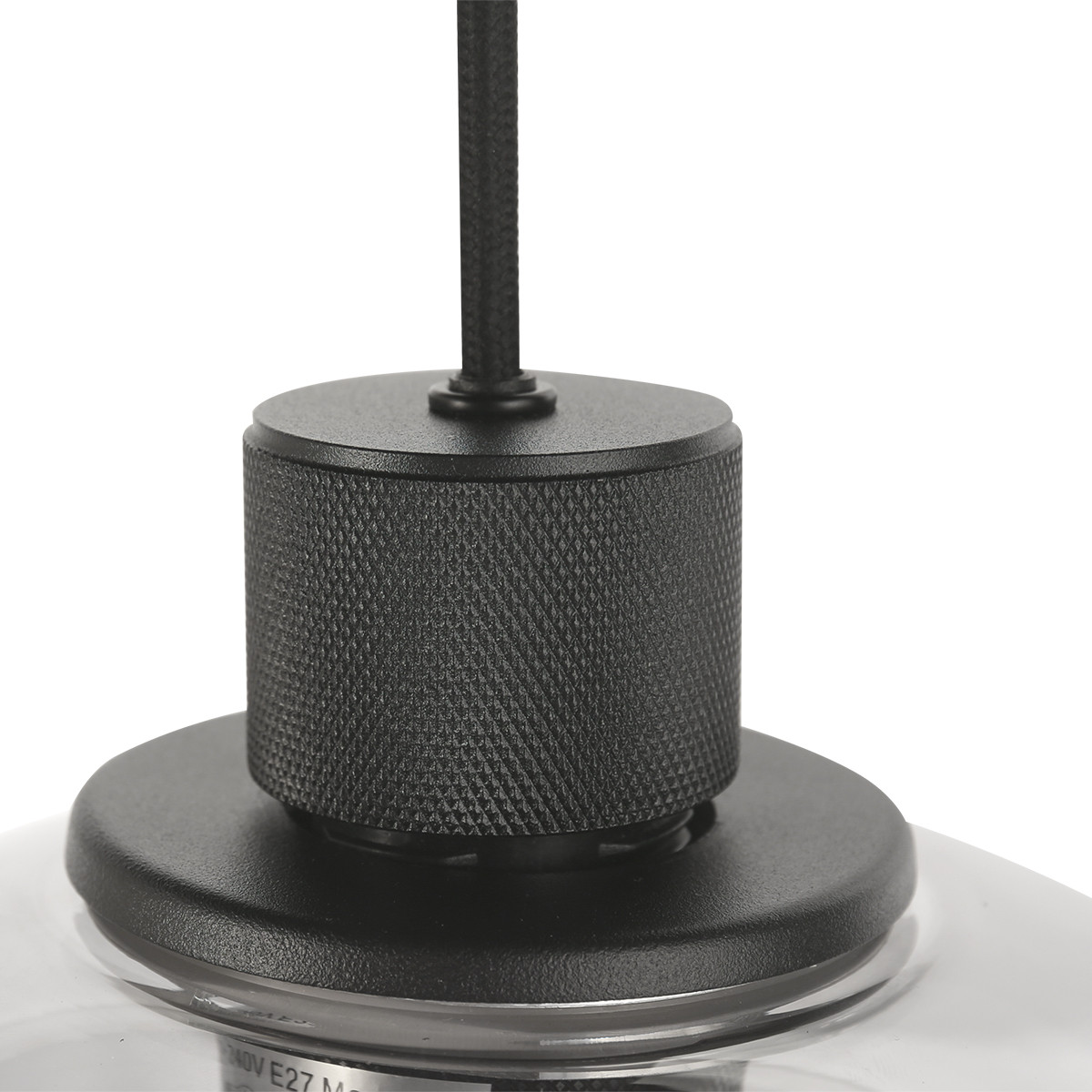 Lustre noir à 9 lumières avec tubes / globes en verre Steinhauer Reflexion – Image 15