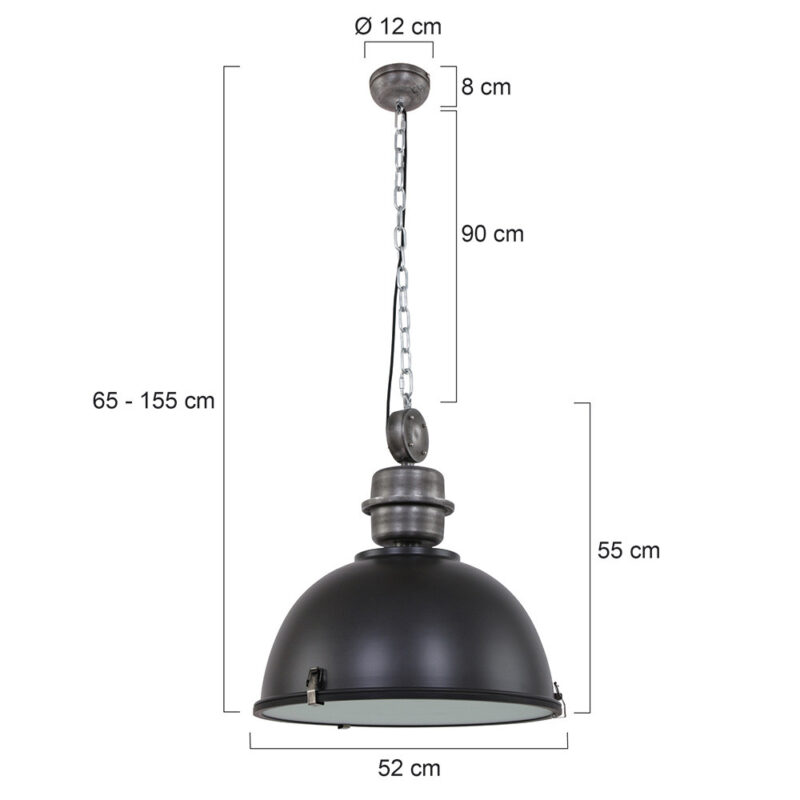 luminaire-salle-a-mangercuisine-industriel-noir-steinhauer-bikkel-xxl-o52-cm-7834zw-7