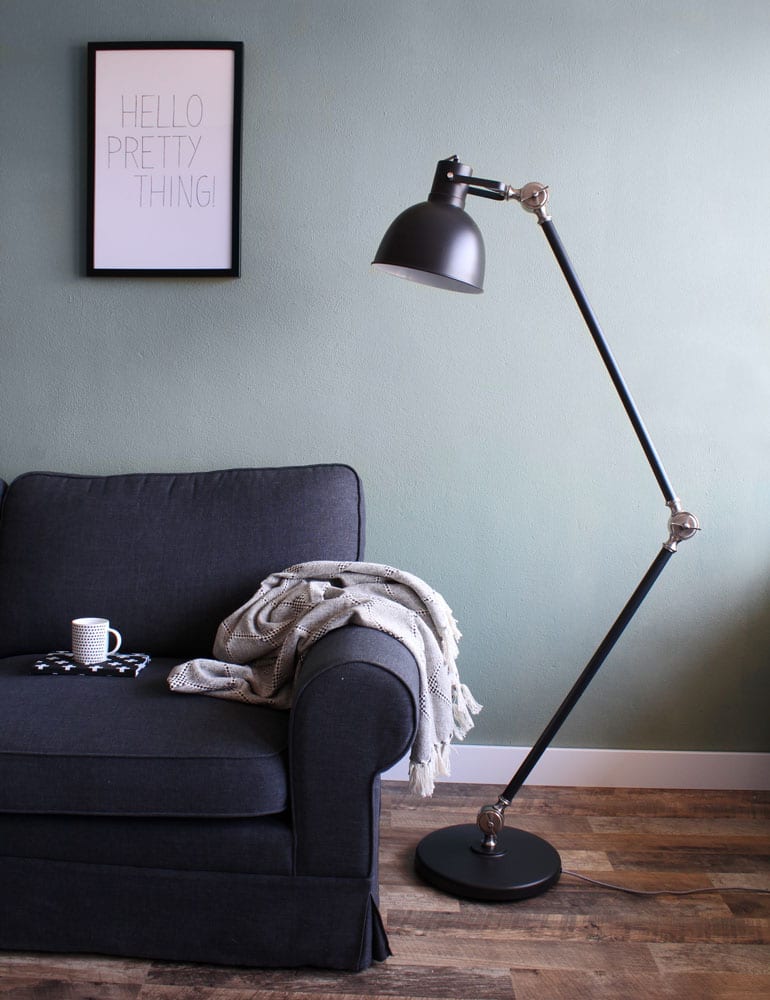 Luminaire sur pied noir style industriel Mexlite Cera 170 cm – Image 4