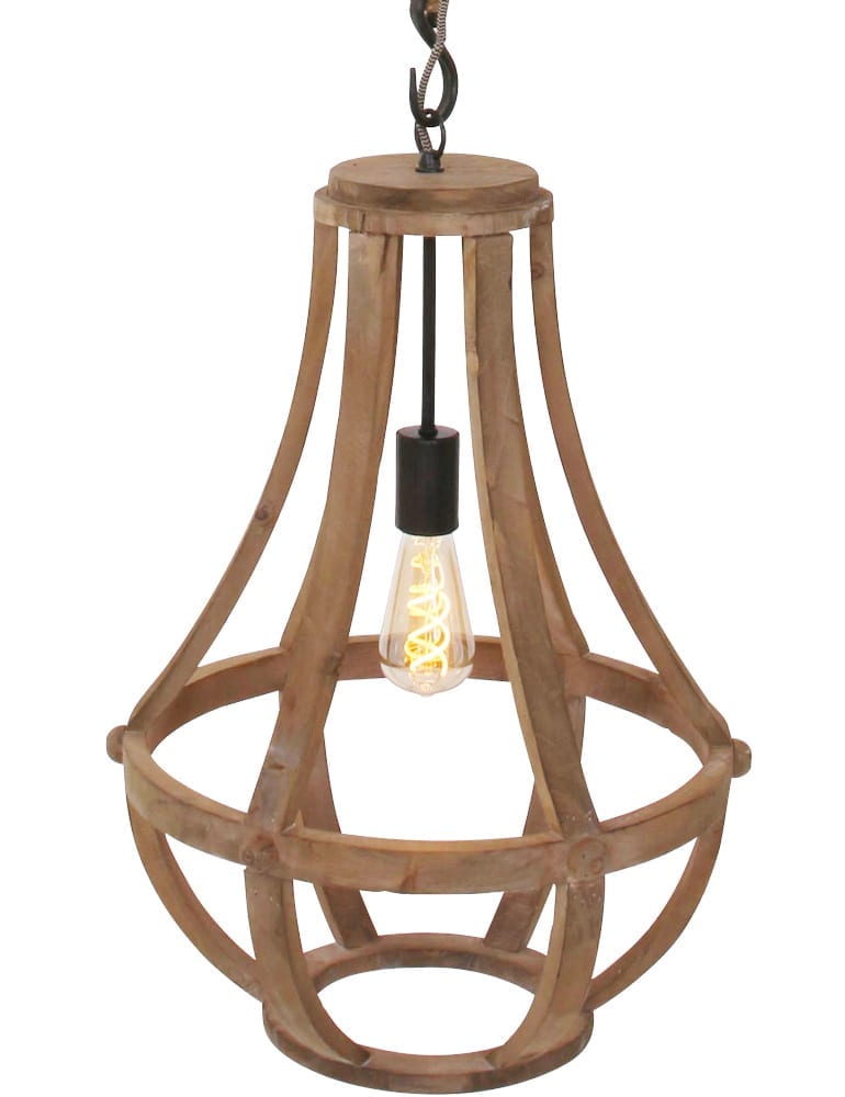 Suspension avec poulie en bois Anne Light & Home Liberty Bell – Image 6
