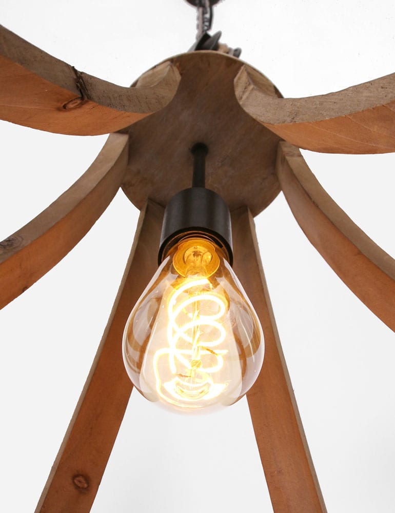 Suspension avec poulie en bois Anne Light & Home Liberty Bell – Image 8