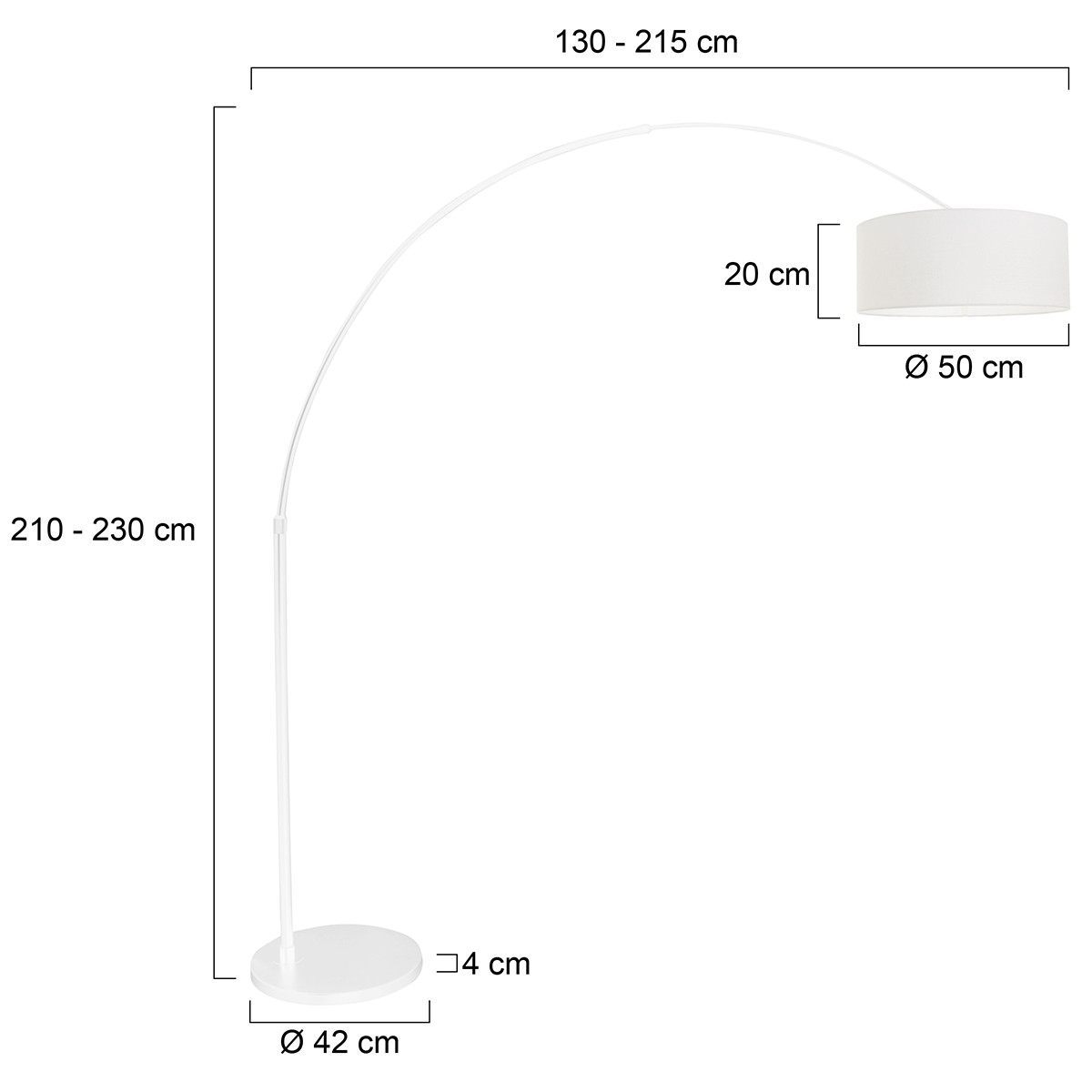 Majestueuse lampe à abat-jour blanc Steinhauer Sparkled light opaque – Image 7