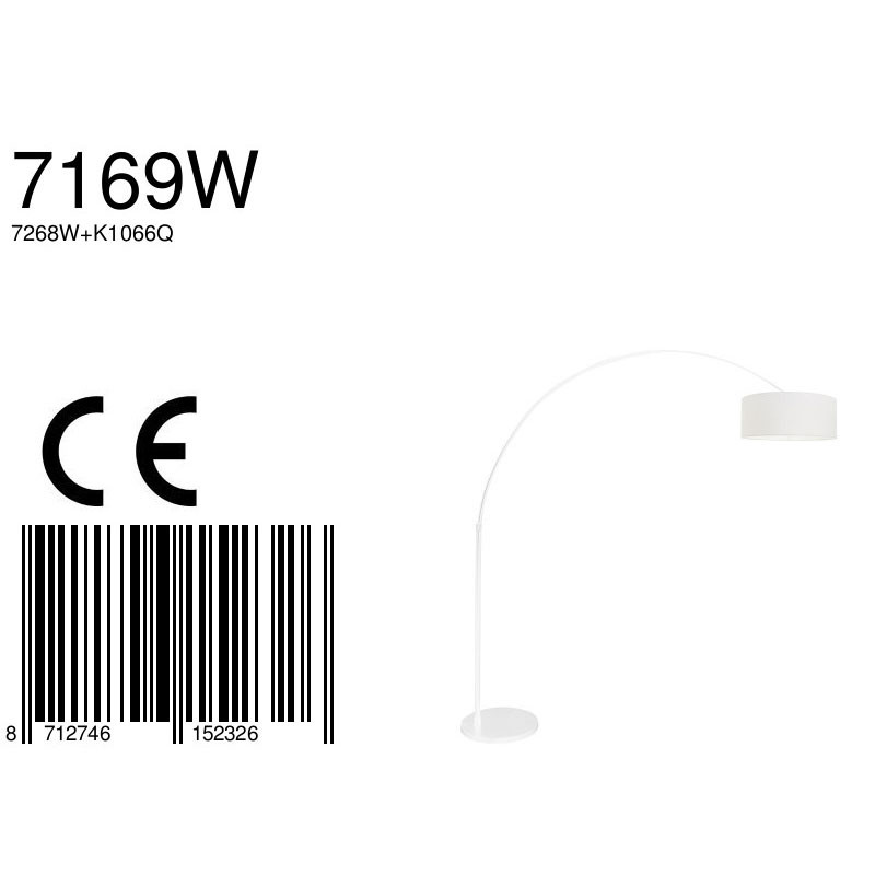 Majestueuse lampe à abat-jour blanc Steinhauer Sparkled light opaque – Image 8