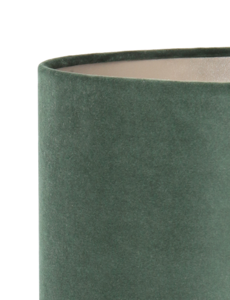Pied de lampe abat-jour en velours vert Light & Living Jamiro noir – Image 3