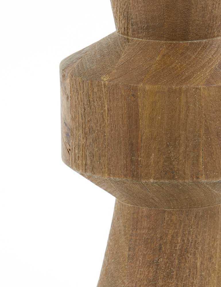 Pied de lampe bois abat-jour taupe Light & Living Gregor – Image 6