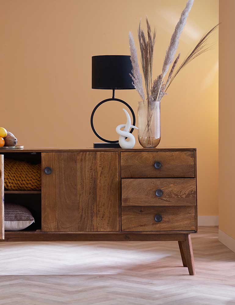 Pied de lampe de chevet cercle Light & Living Liva noir – Image 3