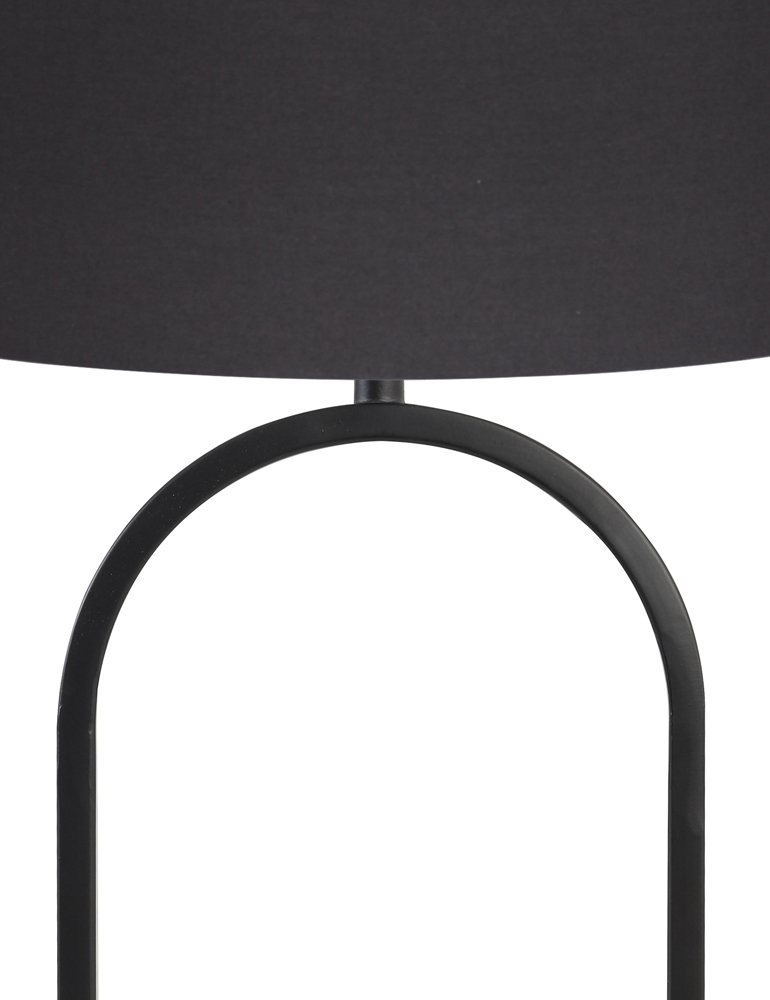 Pied de lampe ovale abat-jour noir Light & Living Jamiri noir – Image 2